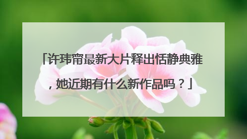 许玮甯最新大片释出恬静典雅,她近期有什么新作品吗?