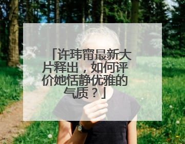 许玮甯最新大片释出,如何评价她恬静优雅的气质?