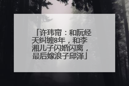 许玮甯：和阮经天纠缠8年，和李湘儿子闪婚闪离，最后嫁浪子邱泽