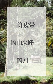 许皮带的由来好的?