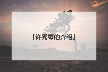 许秀琴的介绍