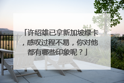 许绍雄已拿新加坡绿卡,感叹过程不易,你对他都有哪些印象呢?