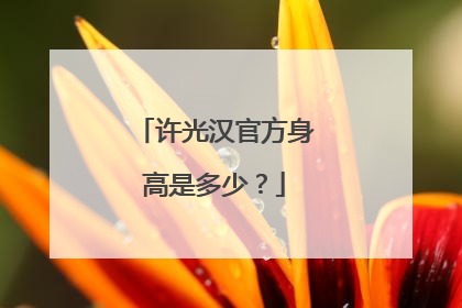 许光汉官方身高是多少？