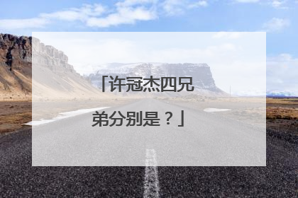 许冠杰四兄弟分别是？