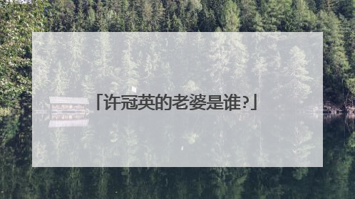 许冠英的老婆是谁?