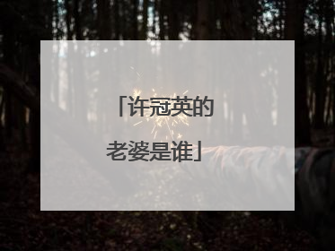 许冠英的老婆是谁