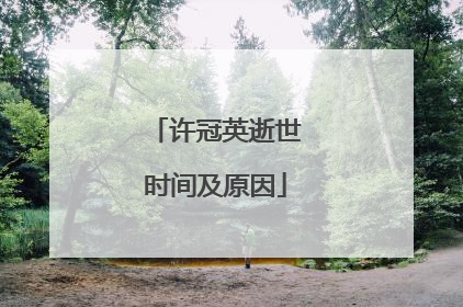 许冠英逝世时间及原因