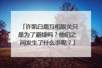 许凯白鹿互相取关只是为了避嫌吗？他们之间发生了什么事呢？