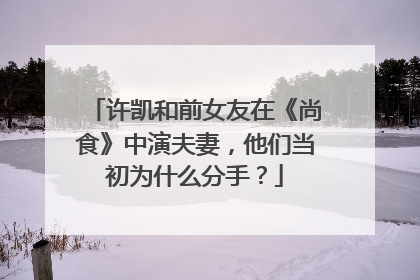 许凯和前女友在《尚食》中演夫妻，他们当初为什么分手？