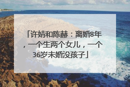 许婧和陈赫:离婚8年,一个生两个女儿,一个36岁未婚没孩子