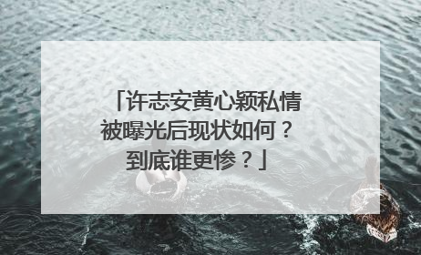 许志安黄心颖私情被曝光后现状如何？到底谁更惨？