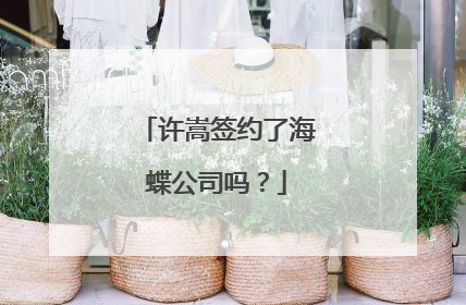 许嵩签约了海蝶公司吗？