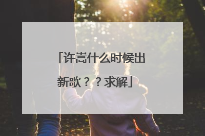 许嵩什么时候出新歌？？求解