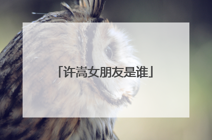 许嵩女朋友是谁