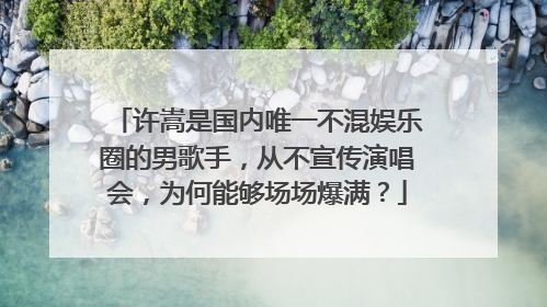 许嵩是国内唯一不混娱乐圈的男歌手，从不宣传演唱会，为何能够场场爆满？