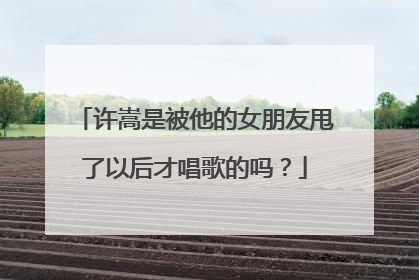 许嵩是被他的女朋友甩了以后才唱歌的吗？