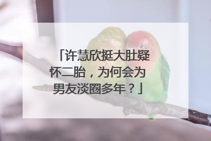 许慧欣挺大肚疑怀二胎，为何会为男友淡圈多年？