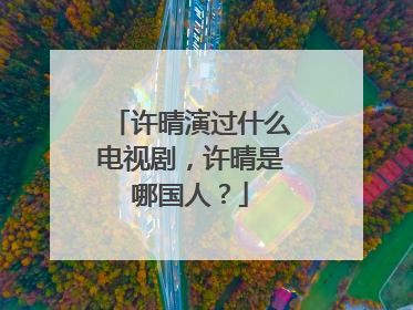 许晴演过什么电视剧,许晴是哪国人?