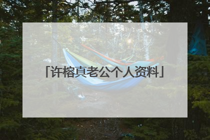 许榕真老公个人资料