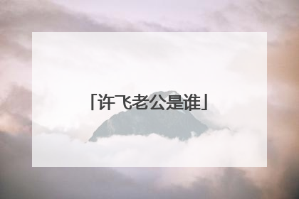 许飞老公是谁