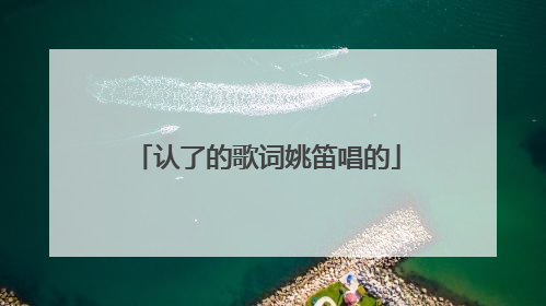 认了的歌词姚笛唱的