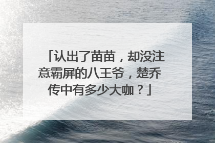 认出了苗苗,却没注意霸屏的八王爷,楚乔传中有多少大咖?