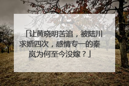 让黄晓明苦追,被陆川求婚四次,感情专一的秦岚为何至今没嫁?