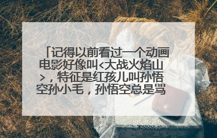 记得以前看过一个动画电影好像叫<大战火焰山>，特征是红孩儿叫孙悟空孙小毛，孙悟空总是骂猪八戒死肥猪