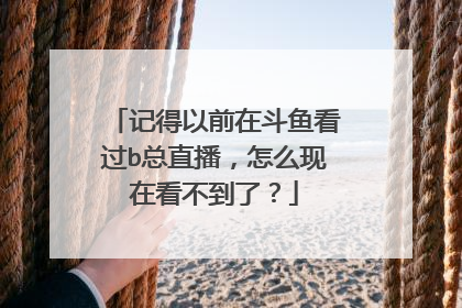 记得以前在斗鱼看过b总直播,怎么现在看不到了?