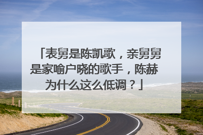 表舅是陈凯歌，亲舅舅是家喻户晓的歌手，陈赫为什么这么低调？