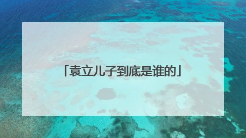 袁立儿子到底是谁的