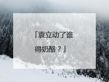 袁立动了谁得奶酪？