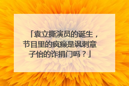 袁立撕演员的诞生，节目里的疯癫是讽刺章子怡的诈捐门吗？