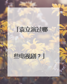 袁立演过哪些电视剧？