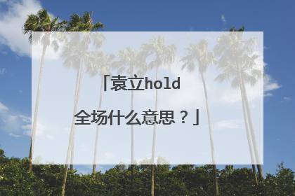 袁立hold 全场什么意思？