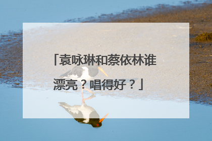 袁咏琳和蔡依林谁漂亮？唱得好？