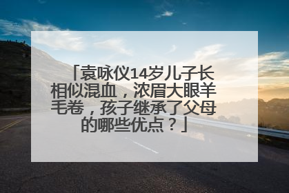 袁咏仪14岁儿子长相似混血，浓眉大眼羊毛卷，孩子继承了父母的哪些优点？