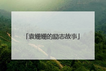 袁姗姗的励志故事