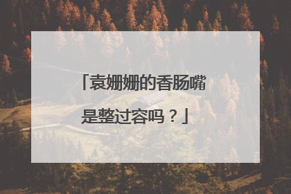 袁姗姗的香肠嘴是整过容吗?