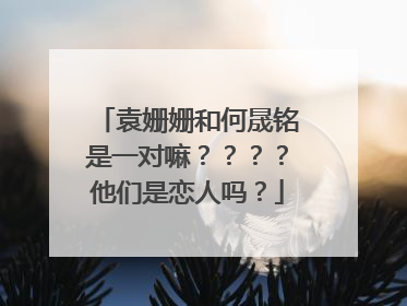 袁姗姗和何晟铭是一对嘛？？？？他们是恋人吗？
