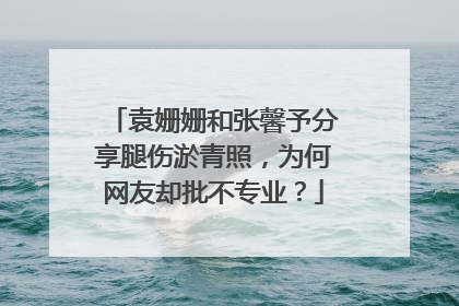 袁姗姗和张馨予分享腿伤淤青照，为何网友却批不专业？
