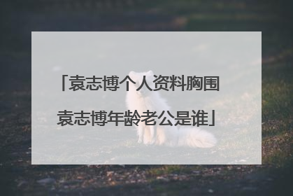 袁志博个人资料胸围 袁志博年龄老公是谁