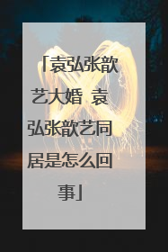 袁弘张歆艺大婚 袁弘张歆艺同居是怎么回事