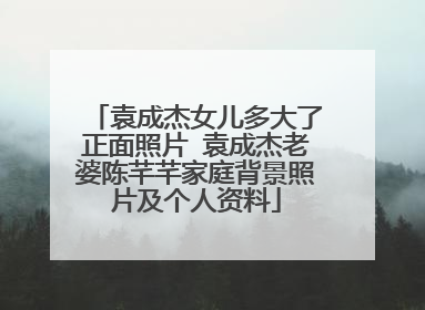 袁成杰女儿多大了正面照片 袁成杰老婆陈芊芊家庭背景照片及个人资料