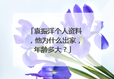 袁振洋个人资料,他为什么岀家,年龄多大?