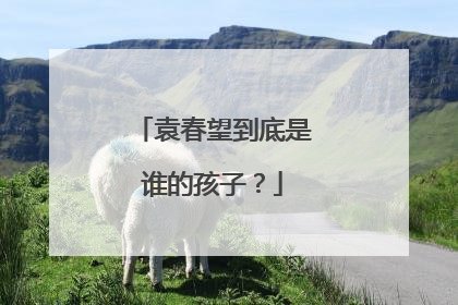 袁春望到底是谁的孩子?