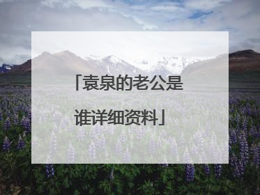 袁泉的老公是谁详细资料