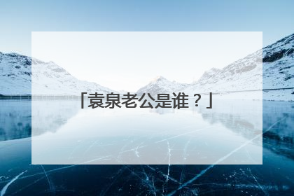 袁泉老公是谁？