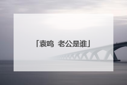 袁鸣 老公是谁