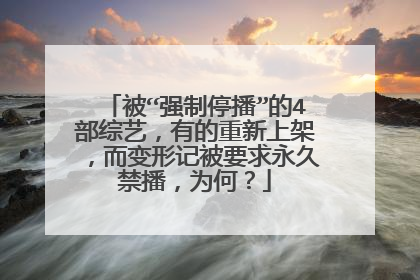 被“强制停播”的4部综艺,有的重新上架,而变形记被要求永久禁播,为何?
